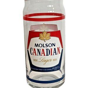 Vintage Molson Canadian Lager Beer Glass Can 500ml / 16fl oz. Perfect Condition